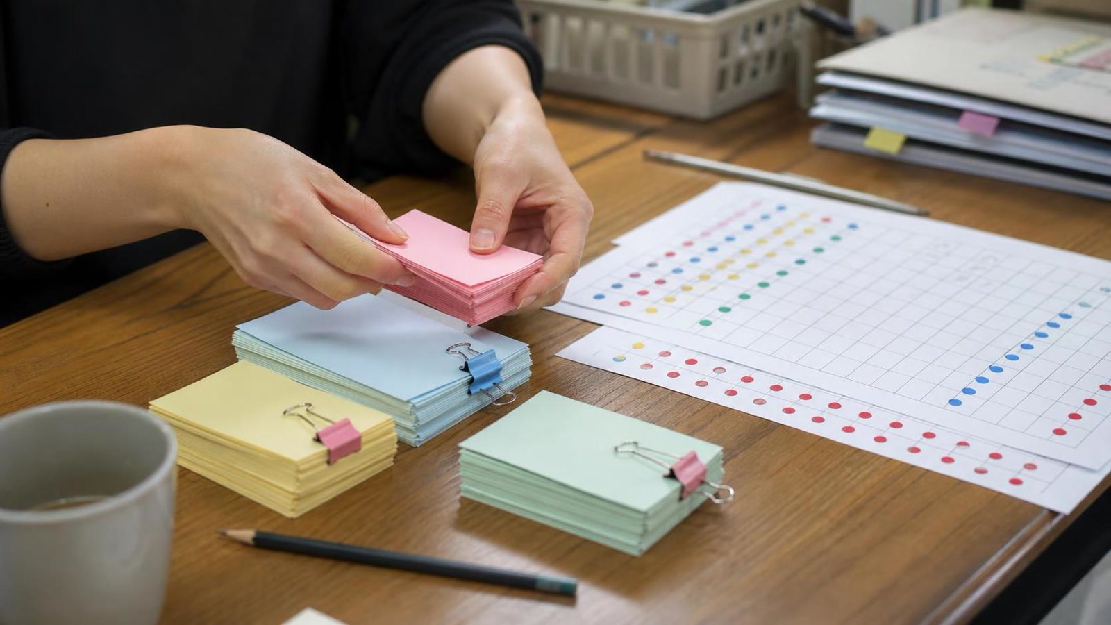 빈 상담 카드와 출결 보강 기록을 월간 유형으로 나누는 한국 학원 업무 손