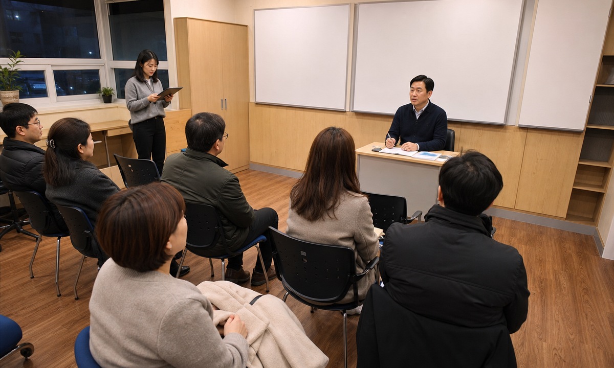 한국 학원 학부모 상담 설명회 현장