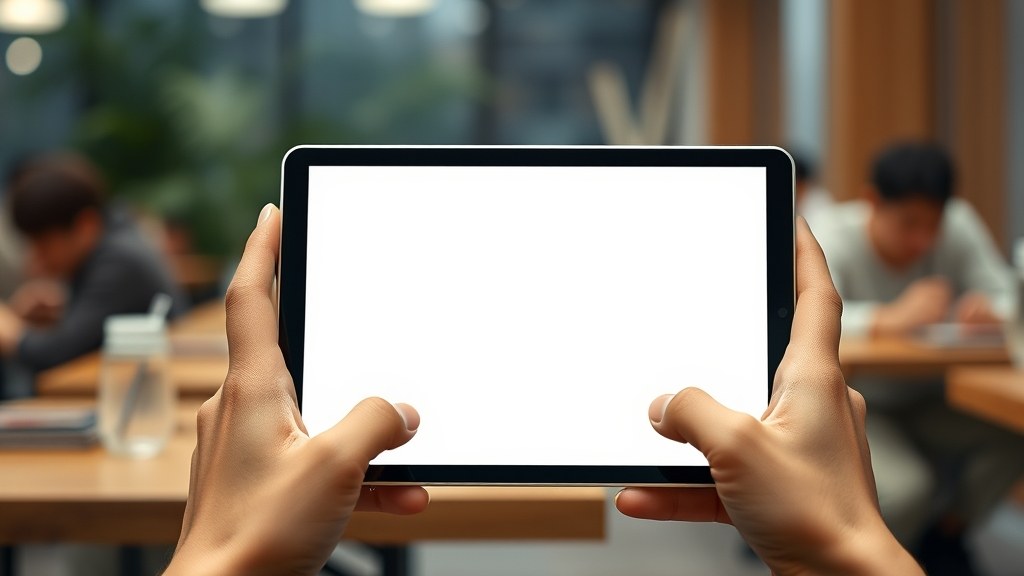 태블릿으로 매장 상태 확인