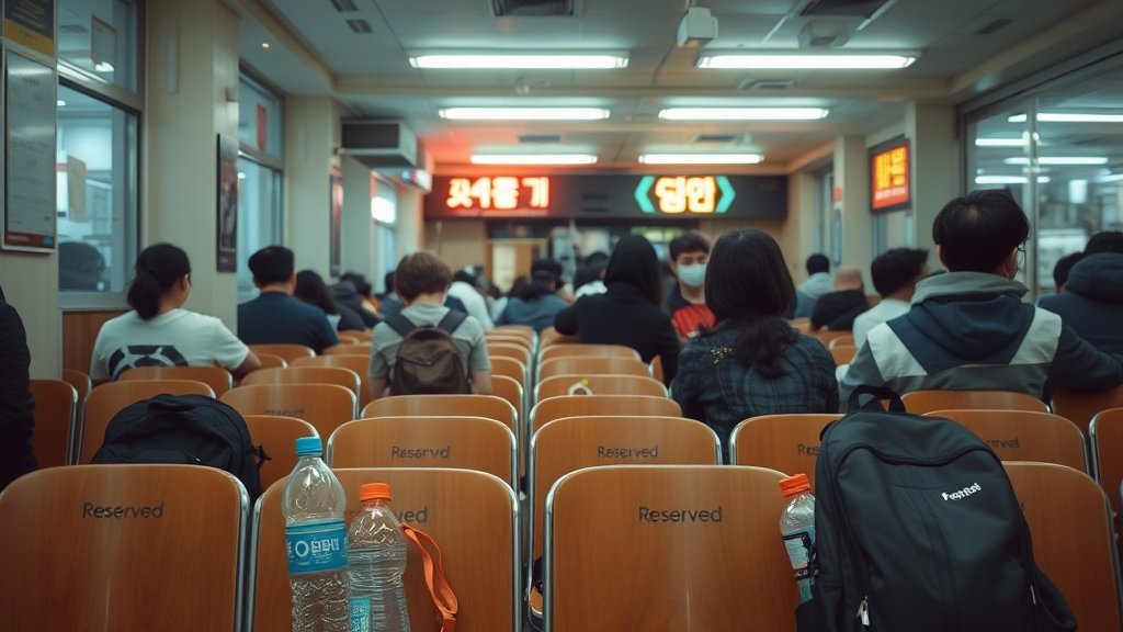 자리를 맡아두고 비어 있는 스터디카페 좌석