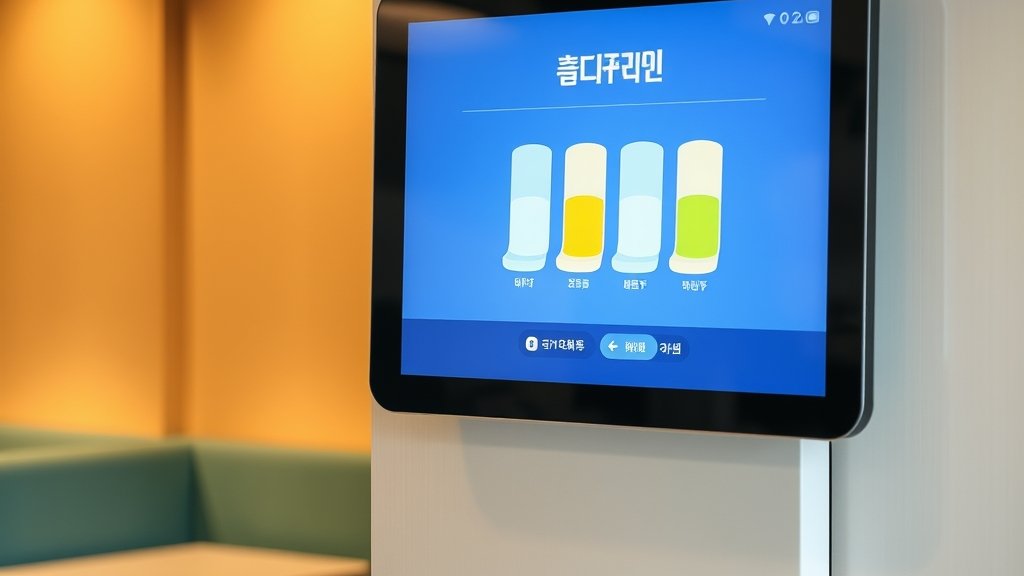 스터디카페 실시간 좌석 현황 키오스크 화면