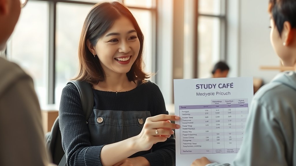 스터디카페 단기권 요금 상담 장면