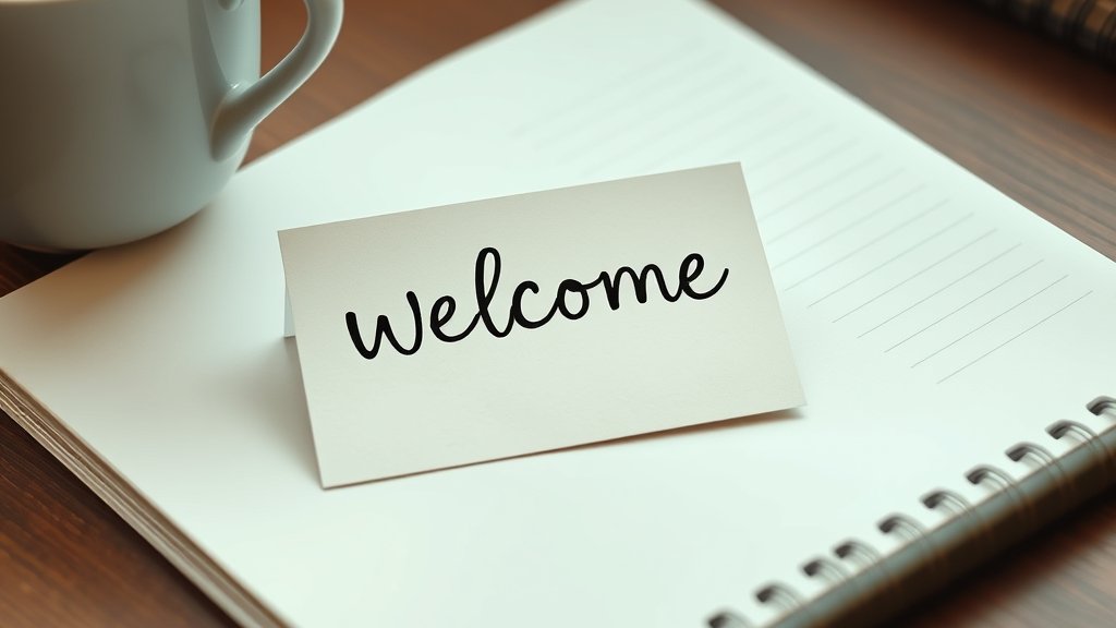 환영 메시지 카드