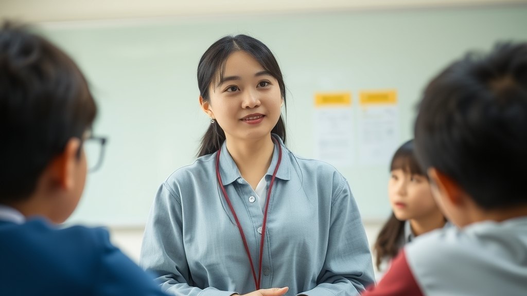 신규 강사가 첫 정식 수업을 진행하는 모습