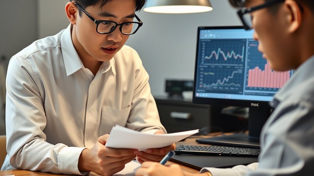 강사가 학생별 약점 데이터를 정리하는 모습