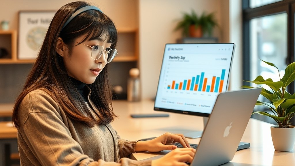 운영자가 시간대별 좌석 데이터를 분석하는 모습