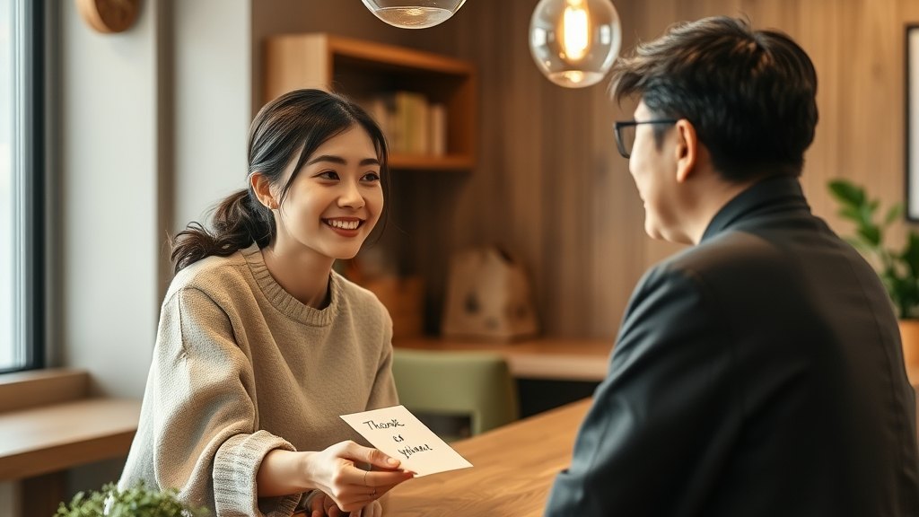 단골 회원분께 따뜻하게 인사하시는 운영자