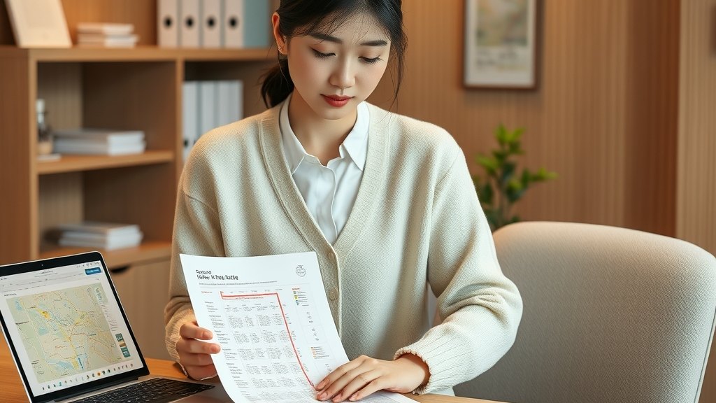 매니저님이 운행 시간표·노선을 책상에서 차분히 정돈하시는 모습