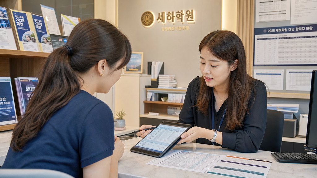 혼잡 시간대 좌석 대기 현황을 관리하는 독서실 데스크